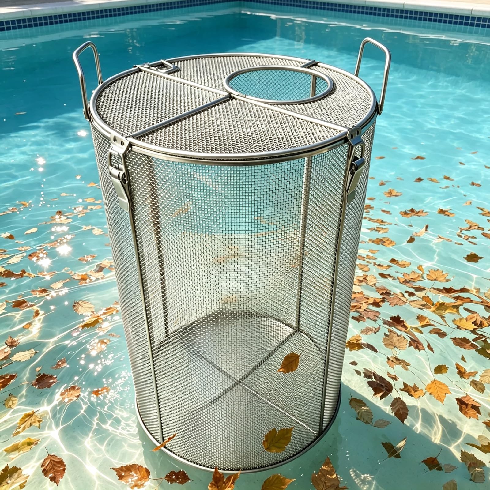 Protector filtro bomba sumergible acero inox 304 con rejilla anticorrosiva de 26x60cm