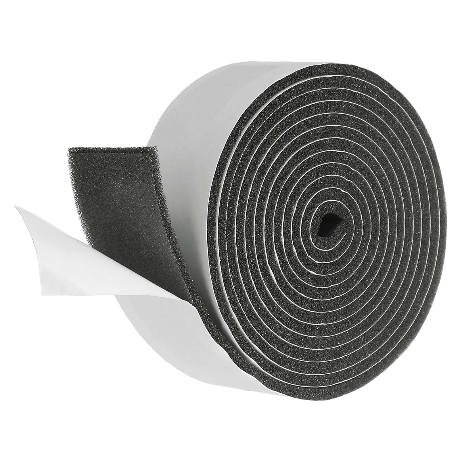 sourcing map Weather Stripping Door Seal, 30mm x 3mm Adhesive Foam Tape Seal Soundproof Insulation Strips for Door Frame Window Gaps (6.5 Feet)
