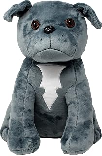 Shelter Pets Stuffed Animals: Magnum - 16" Grey Pitbull Dog Plush Toy - Based on Real-Life Adopted Pets - American Staffordshire Terrier - Benefiting The Animal Shelters They were Adopted from