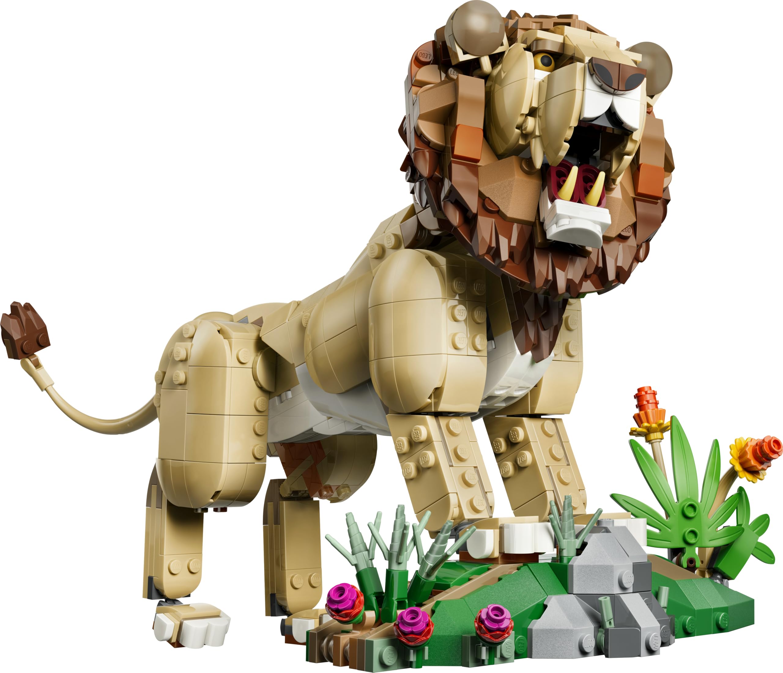 LEGO Creator 3-in-1-Set Wilde Tiere: Majestätischer Löwe - Bauset für Kinder ab 9 Jahren - Löwe, Löwin oder 2 Löwenjunge zum Bauen, Spielen und Ausstellen - Geschenk - 31386
