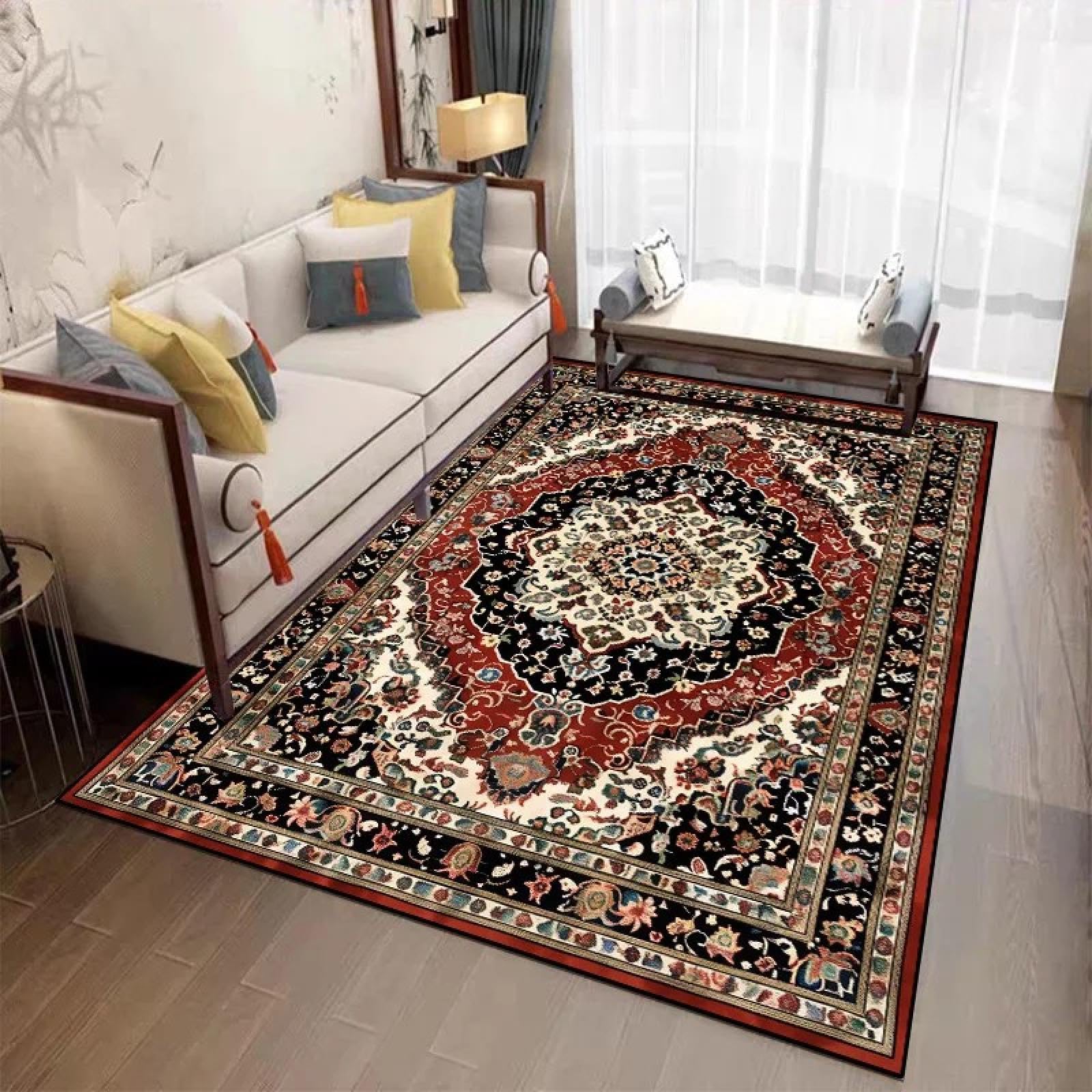 Tapis de sol facile à nettoyer en flanelle pour salon et chevet
