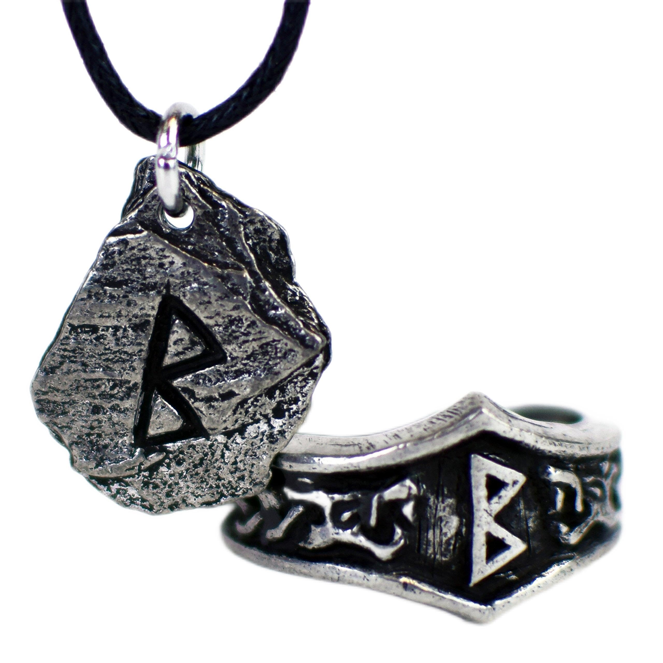 Runic Pendant Snapklik.com : Unisex Viking Pewter Rune Pendant And Matching ...