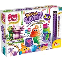 Lisciani SLUMI Science Slime and Squishy Kit 2 in 1 for Kids Ages 7+ DIY Experiment Box with Accessories - Creative Toy for Boys Scientists, Purple
