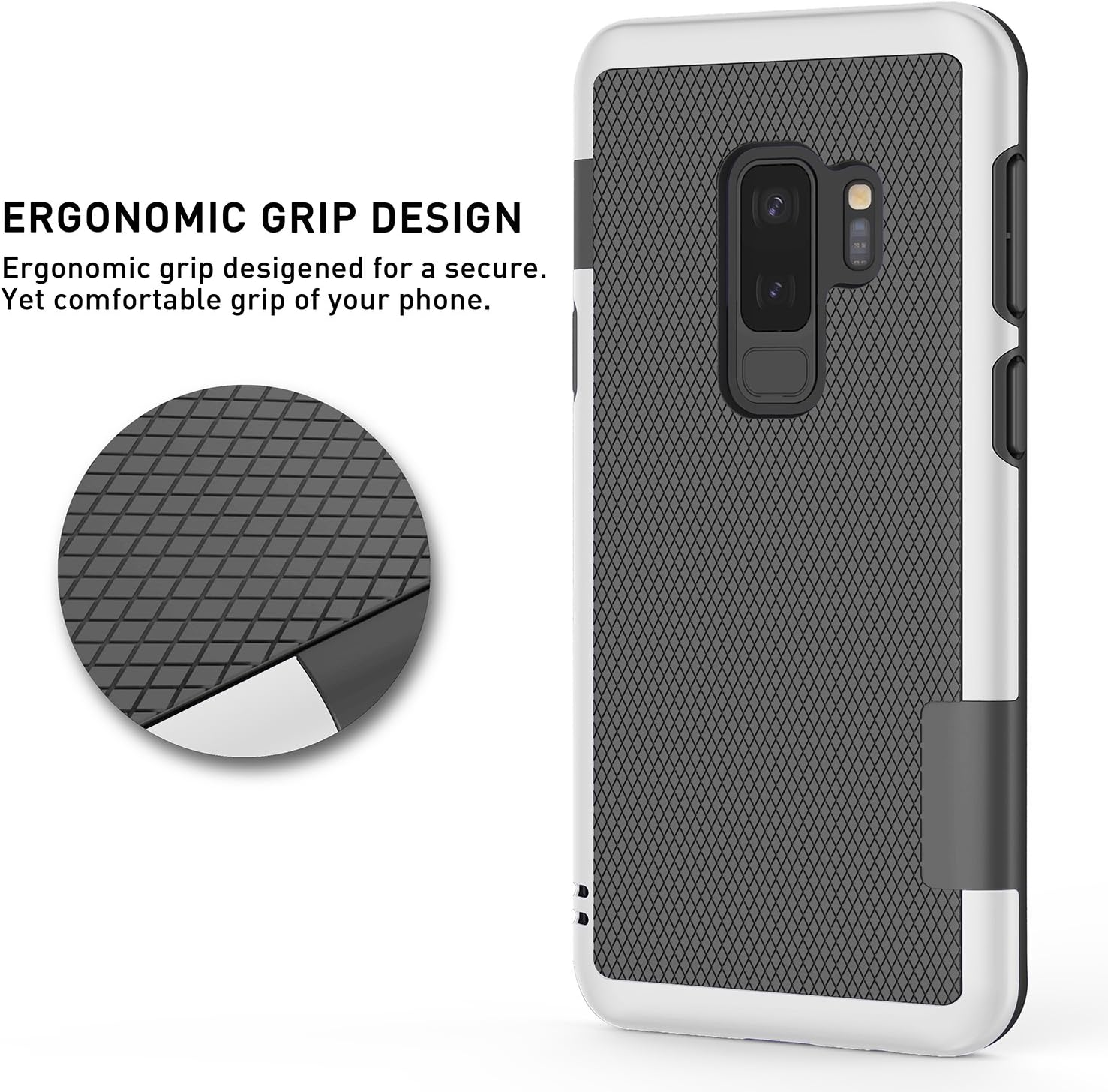 Galaxy S9 Plus Case, S9 Plus Cover, TILL(TM) Ultra Slim 3 Color Hybrid Impact Anti-Slip Shockproof Soft TPU Hard PC Bumper Extra Front Raised Lip Case Cover for Samsung Galaxy S9 Plus G965U [Black]