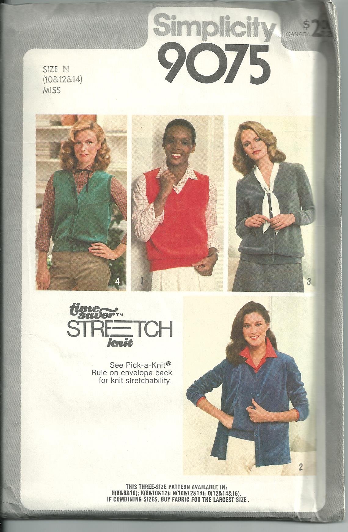 Cardigans femme extensibles Simplicity 9075 fini les vestes trop serrées