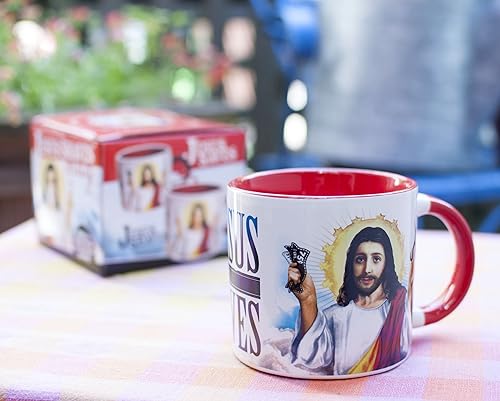 Miniatura 2 de Taza de café Jesús Shaves Disappearing – Añade agua caliente y desaparece la barba de Jesús – Viene en una divertida caja de regalo – por The