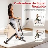 Sunny Health & Fitness Smart Row-N-Ride Squat Machine – Foldable Upright Trainer, Full-Body Workout for Glutes Quads Core, Adjustable Resistance Bands, Bluetooth SunnyFit App Sync, 150 kg Capacity - 3