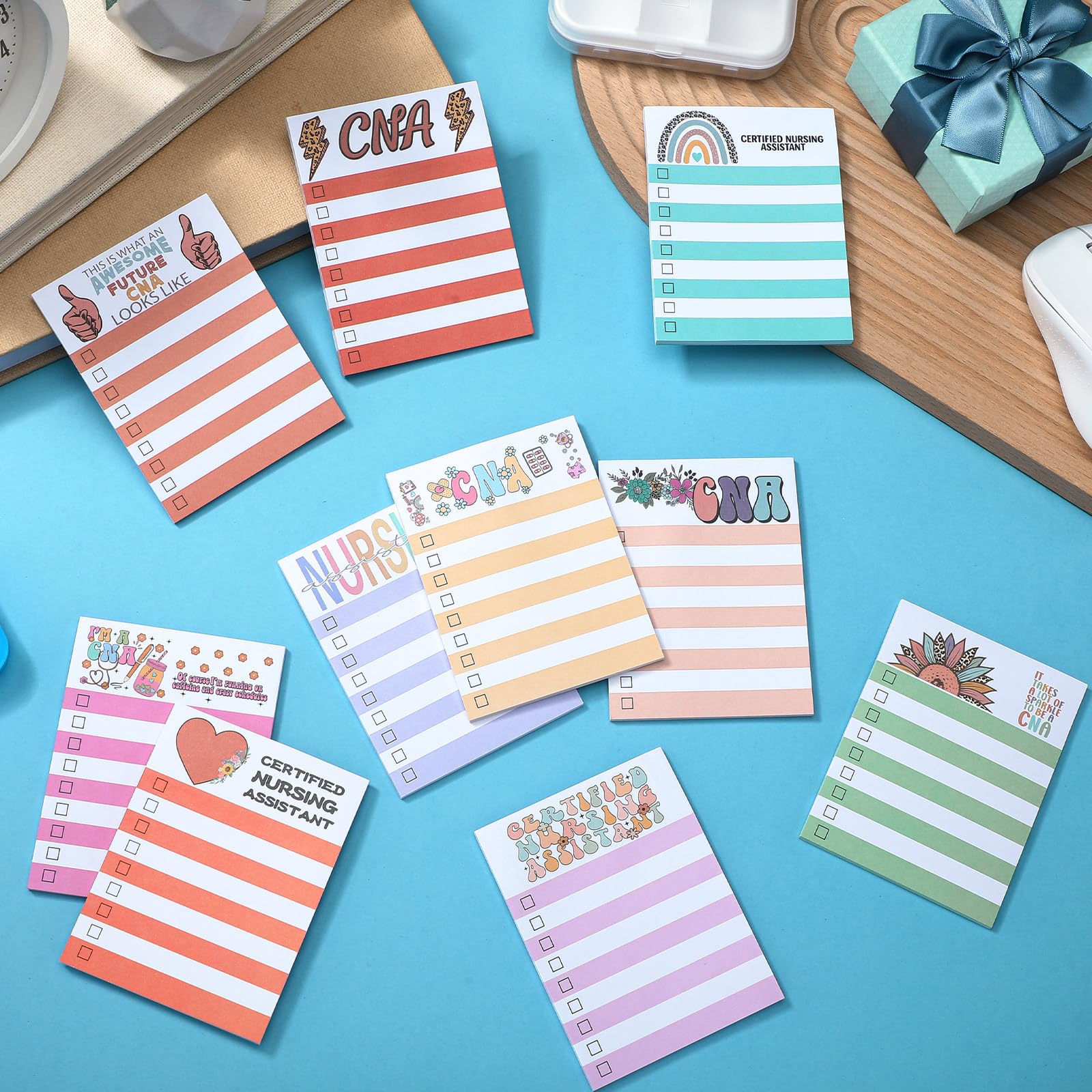 Tinlade 50 Pack CNA Week Gifts Bulk 2026 CNA Gifts Note Pads Certified Nursing Assistant Staff Appreciation Gift for Women Girls Nurse Certified Nursing Assistant Graduate Medical Student