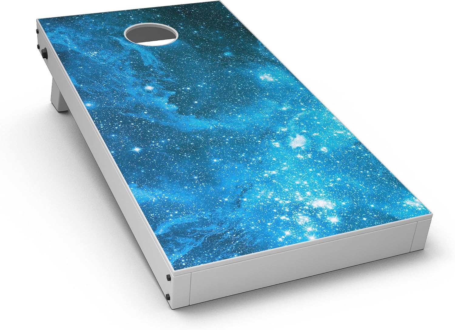 DesignSkinz - Decorative and Protective Scratch Resistant Skin Vinyl Wrap Kit for Cornhole Boards - Blue Hue Nebula