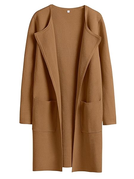 ANRABESS Womens Cardigan Sweater Open Front Knit Long Coatigan Dressy Casual Jacket Coat 2025 Fall Outfits Classy Clothes