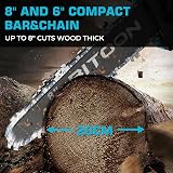 Tronçonneuse de 20,3 cm pour batterie Bosch 18 V GBA, auto-huileur, tronçonneuse d'élagage sans fil sans balais de 15,2 et 20,3 cm, mini tronçonneuse à piles pour la coupe du bois, la taille des - 4