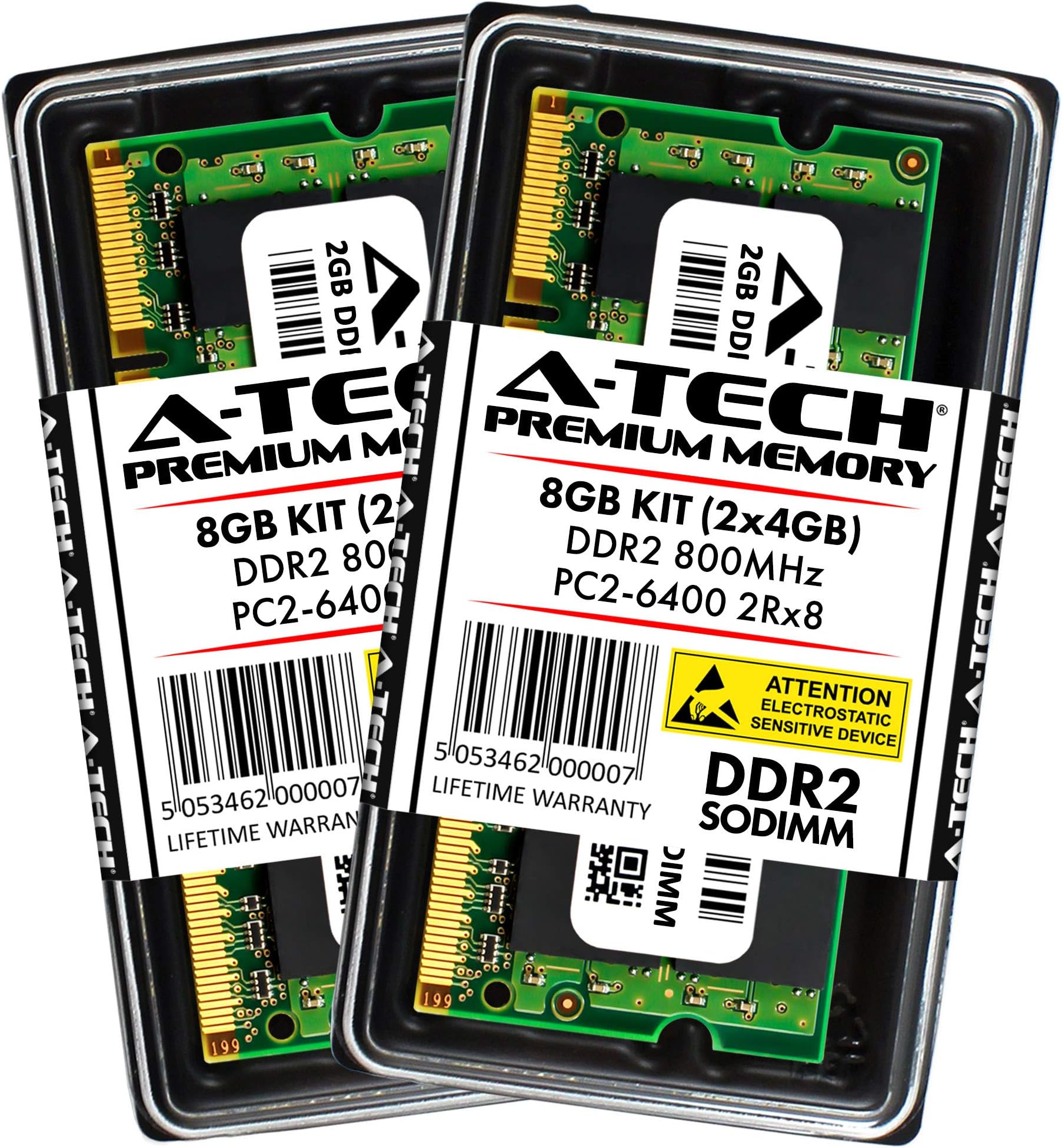 A-Tech 8GB Kit (2x4GB) Max RAM for Dell Inspiron 1440, 1545, 1546, 1750, Zino HD 400 - DDR2 800Mhz PC2-6400 SODIMM Max Memory Upgrade