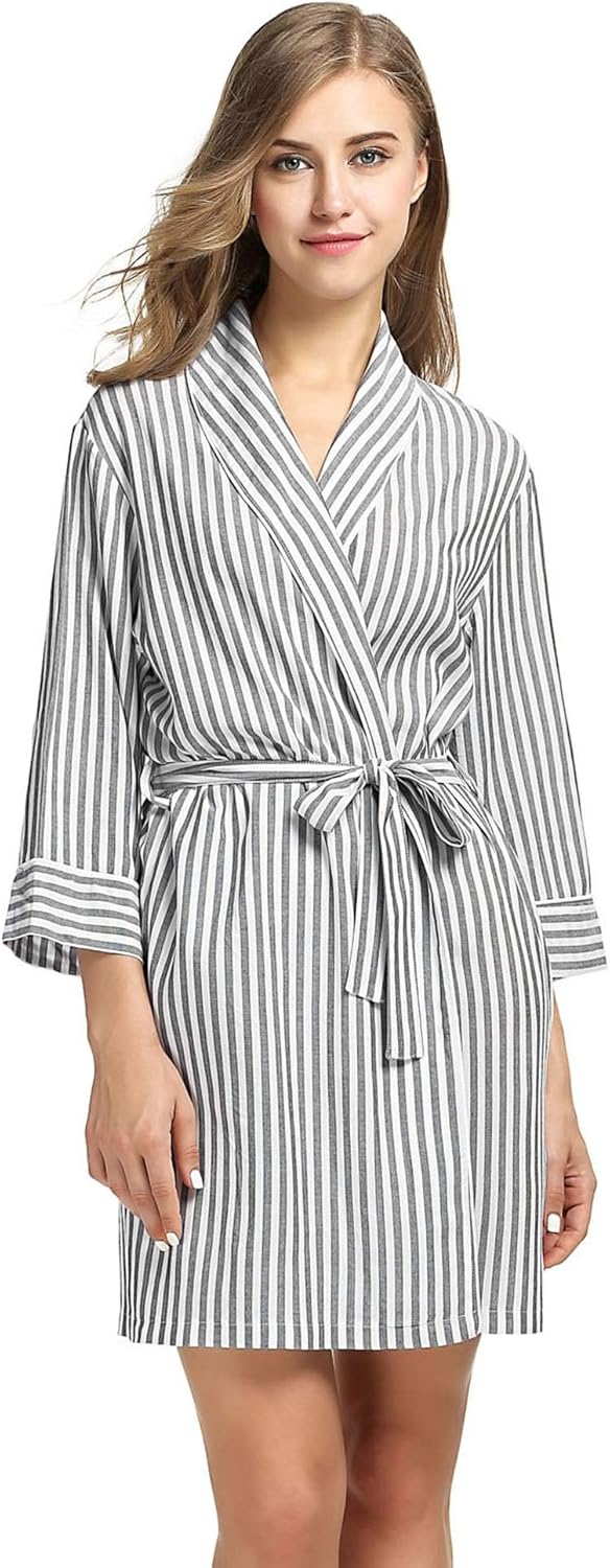 Ekouaer Spa Robe Ladies Kimono Short Style Bridesmaids Spa