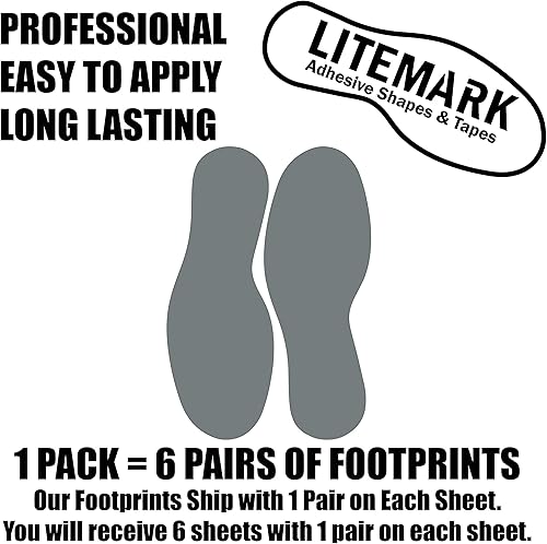 Vista 48 de LiteMark Calcomanías de vinilo duraderas con acabado brillante, tamaño mediano de 9 pulgadas, ideal para suelos, techos, paredes y la mayoría