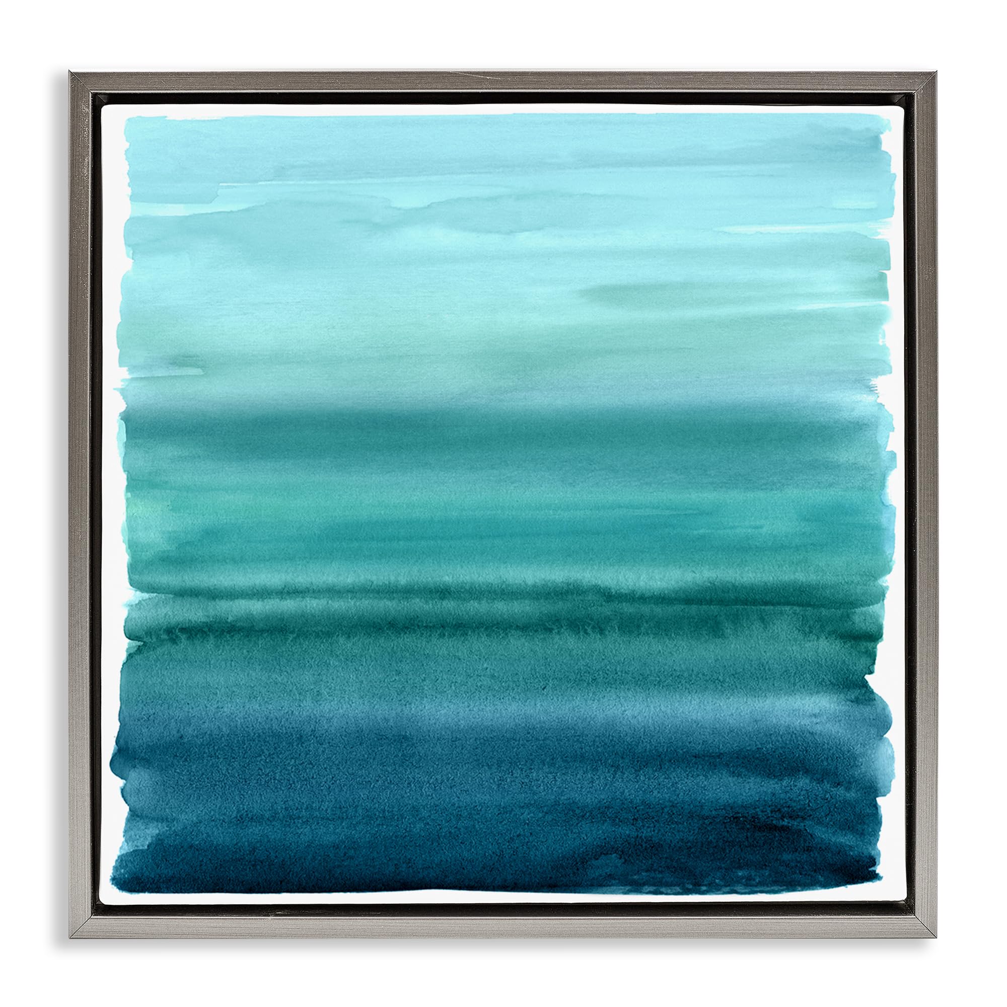 'Aqua Ombre Gradient'| Floating Frame Canvas Art