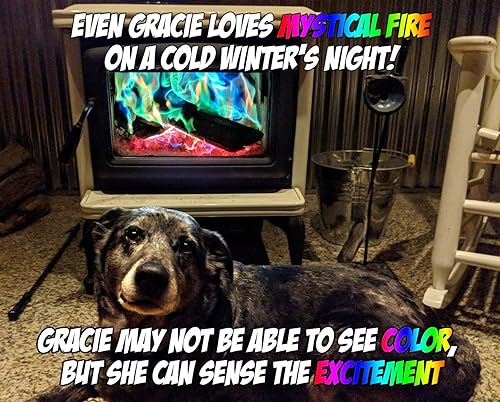 Miniatura 3 de Mystical Fire Merlin's Fire Flame Colorante vibrante de larga duración para uso en interiores o exteriores, paquetes de 0.882 onzas, paquete de 12