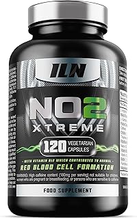 NO2 Xtreme - Nitric Oxide Supplement - Pump Pre Workout Tablets - with L Arginine, Niacin and Caffeine - Vegetarian & Vegan Nitric Oxide Supplements for Men and Women (120 Capsules)