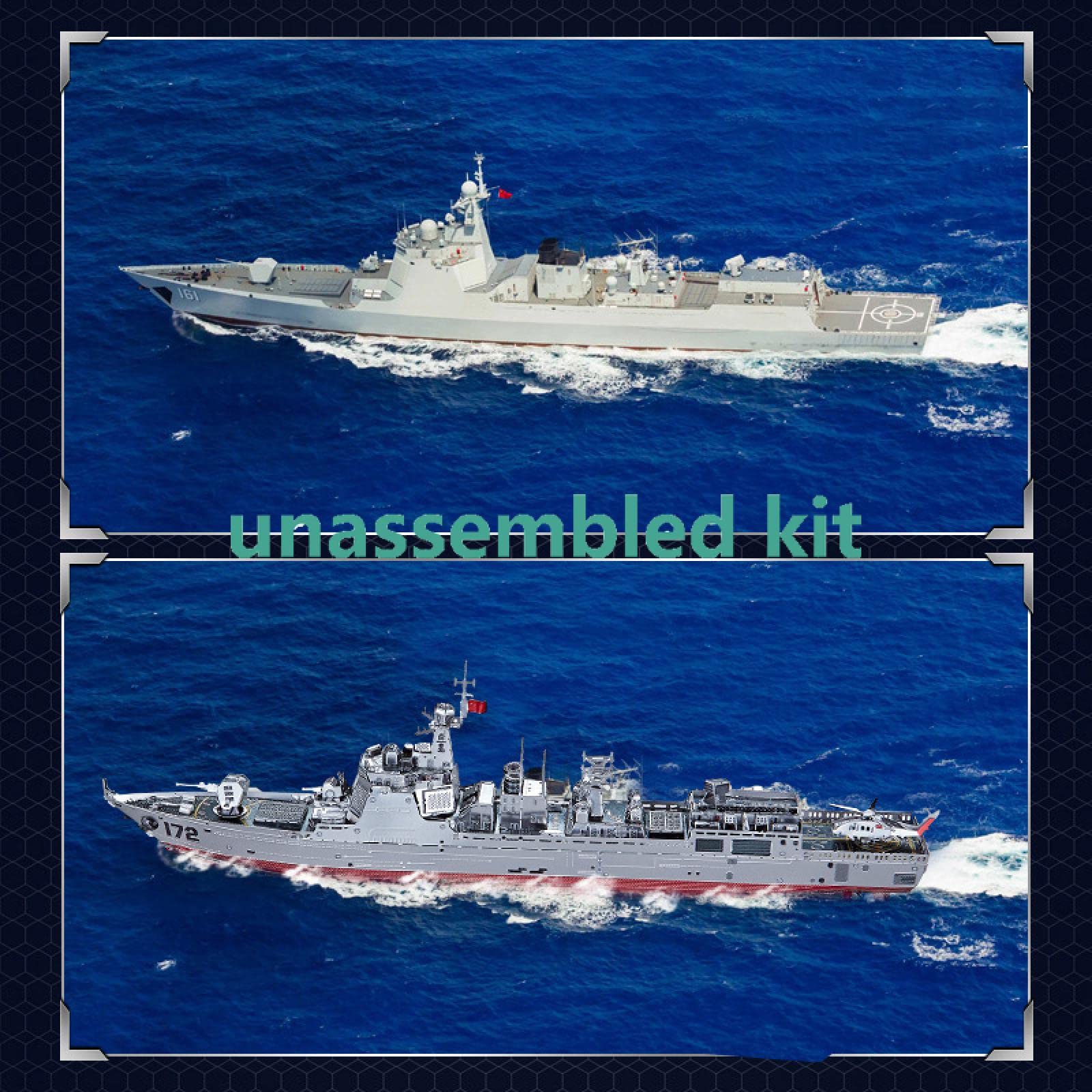 金属製艦船モデル 約60cm　外国艦？ Amazon.co.jp: 1/1000 金属製艦船キット 052D 駆逐艦 メタル