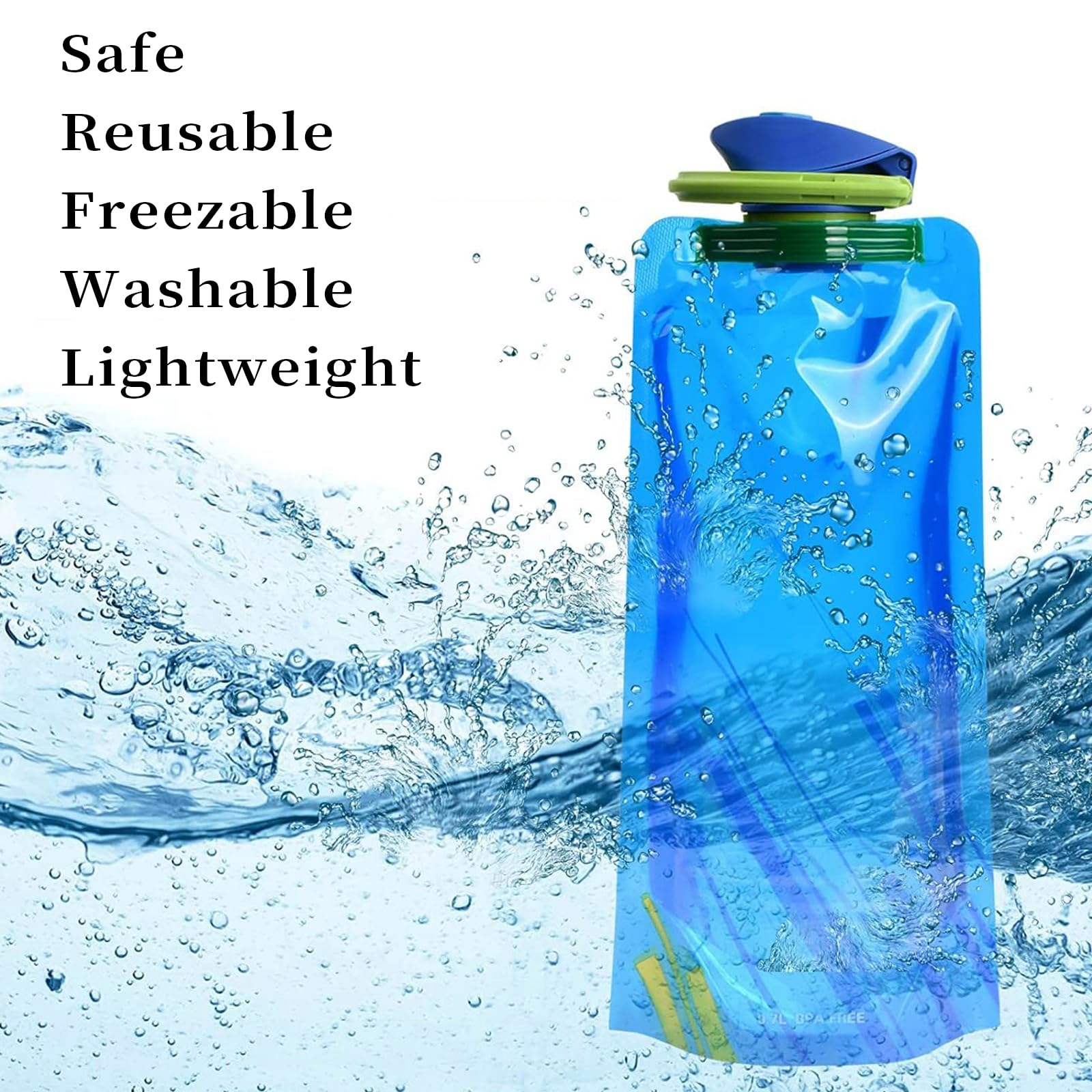 Stillwen 700 ML Bouteille D'Eau Réutilisable Flexible Pliable, 6 Pcs