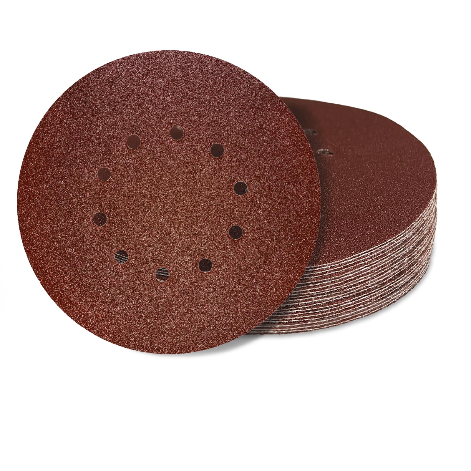 Schleifscheiben 225mm - 100 Stück - P180 Körnung, Effizientes Schleifen - Klett, 10 Loch - Vielseitig für Holz, Metall, Trockenbau - Schleifpapier Set