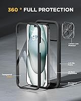 Vista 1275 de Miracase - Funda magnética para iPhone 13 Pro Max de 6.7 pulgadas (compatible con MagSafe), transparente, completo, protector de pantalla de vidrio