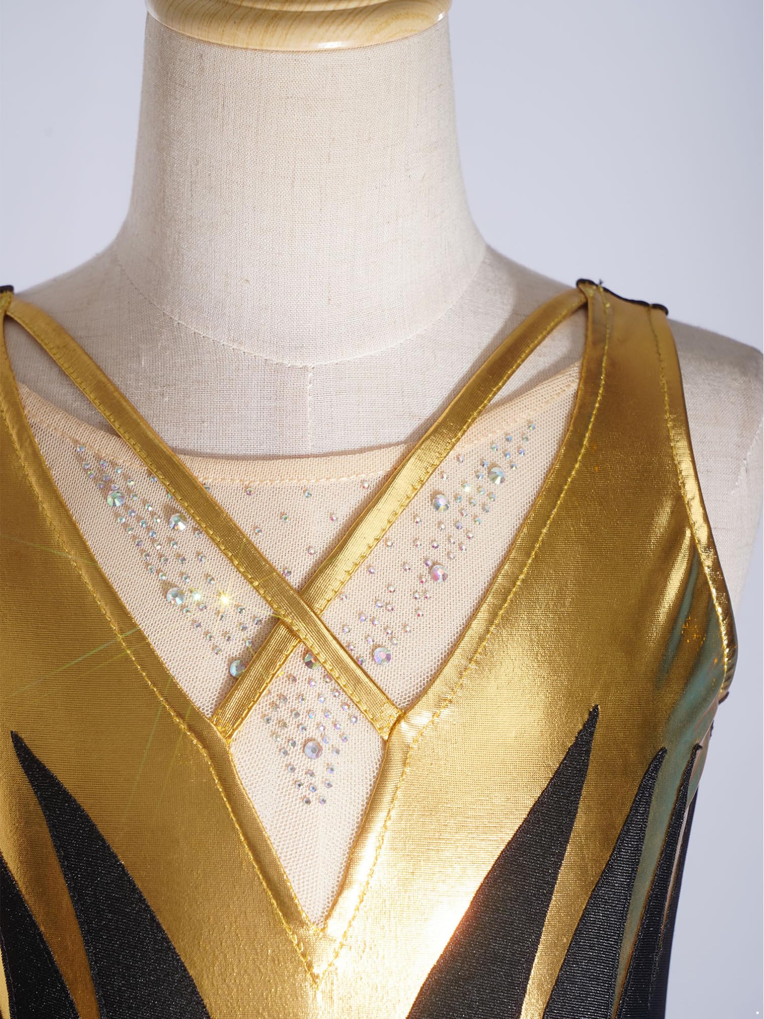 TiaoBug Body da Danza Classica Bambina Abito da Pattinaggio Artistico Senza Maniche Balletto Leotards Body Ginnastica Artistica Costume da Ballo Lirico Contemporaneo