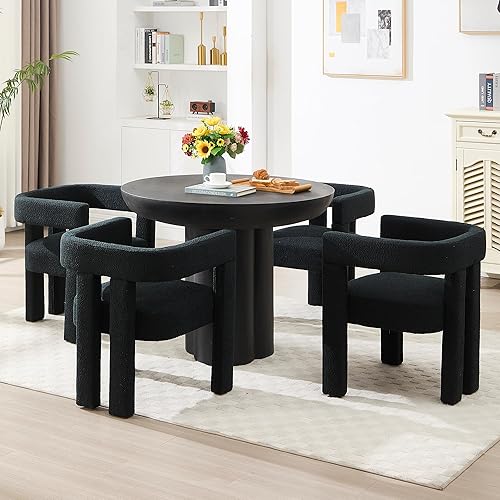 Miniatura 3 de SZLIZCCC Juego de 2 sillas de comedor modernas, sillas de sala de estar, sillón de tela, silla tapizada para sala de estar, cocina, recepción