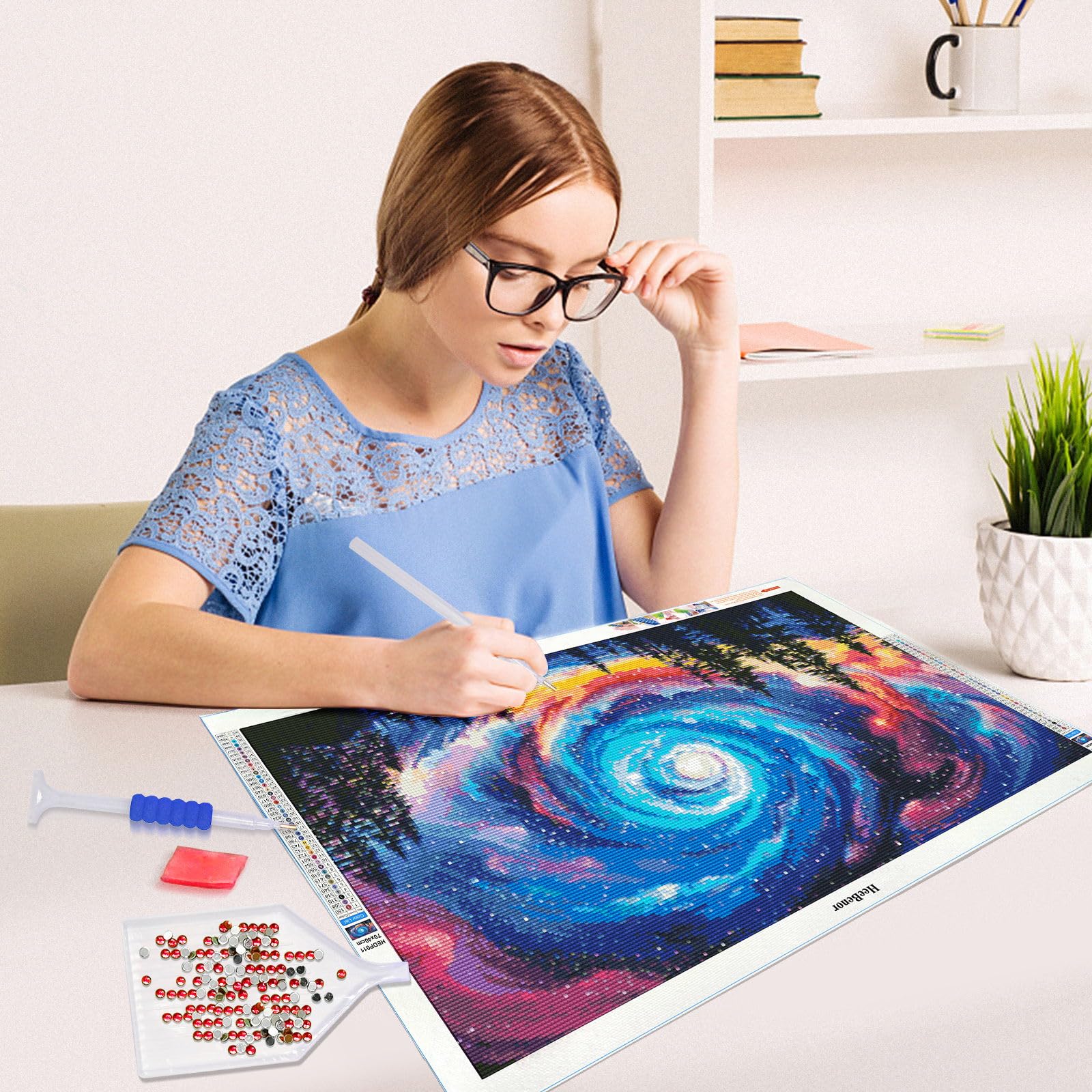 Grand Kit De Peinture Diamant À Faire Soi-Même Pour Adultes Et