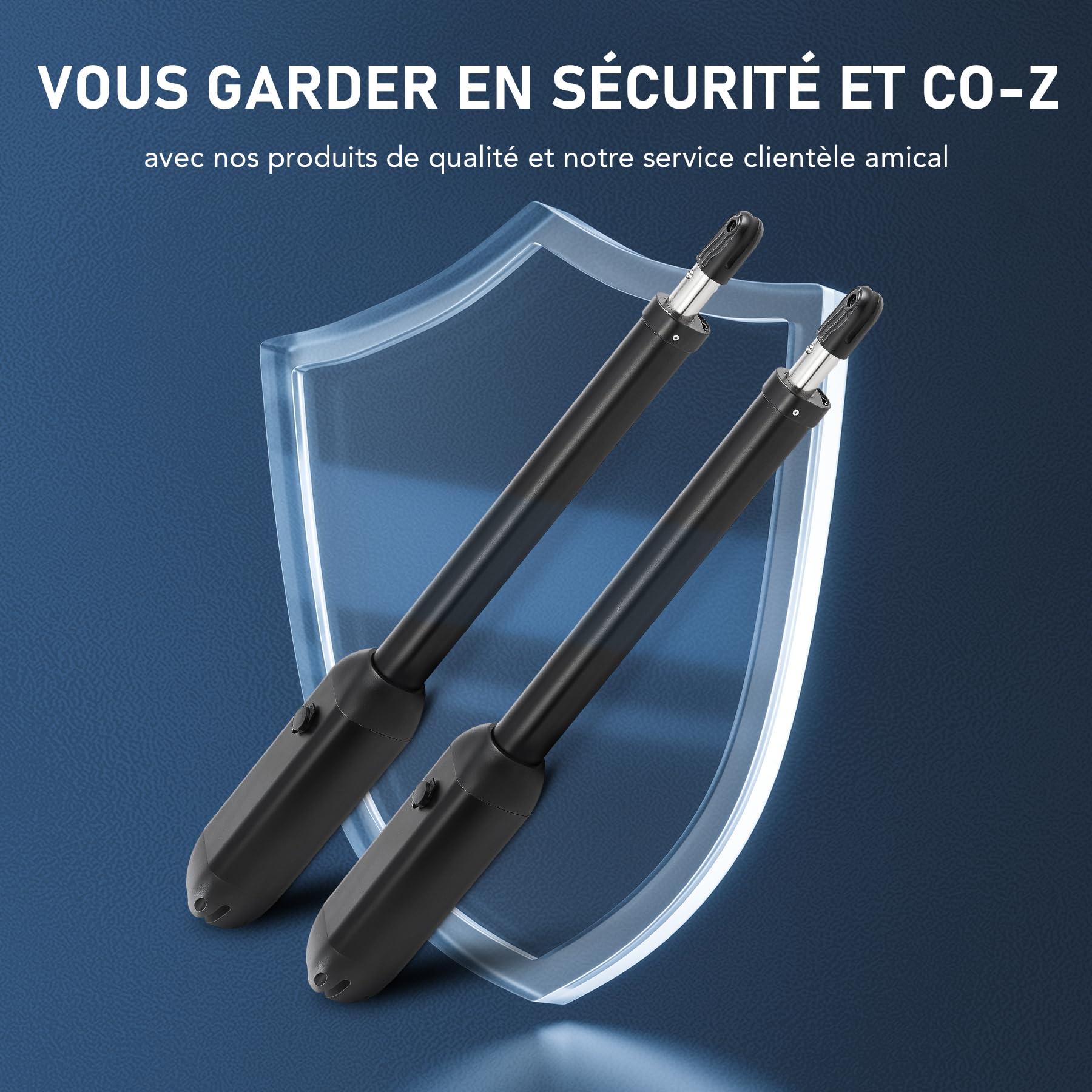 CO-Z Automatisme Portail Battant Double 220V/24V - 2 Moteurs DC 62W pour Vantaux Jusqu'à 1000KG et 6M - Alimentation Solaire ou Secteur - 2 Télécommandes Incluses - IP44