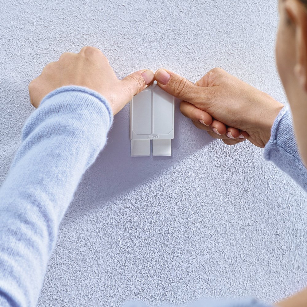 tesa TE7776-00001-00 SMS Clavo Adhesivo hasta 2 kg para Pared Pintada, Standard, 2 sztuki