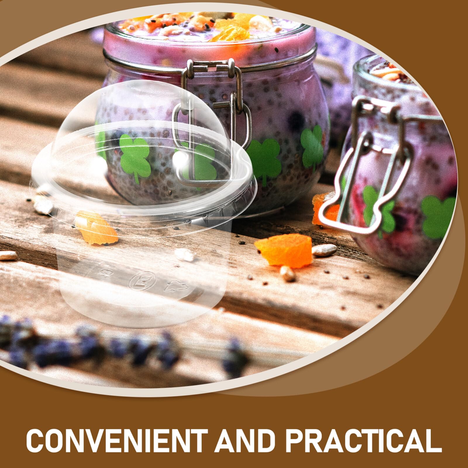 （まとめ）アートナップ デザートカップ 150ml用ドーム蓋 TS-68 1パック（100個）〔×10セット〕 透明カップ ドーム蓋 浅型３．２５・４オンス用 穴なし