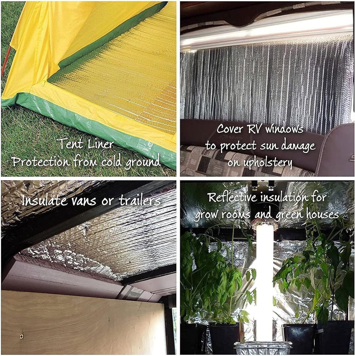 Self-Adhesive Insulation Foil for Attics, Motor Homes, Heat-Reflective Foils, Also for Rain Protection.(1.5M)
