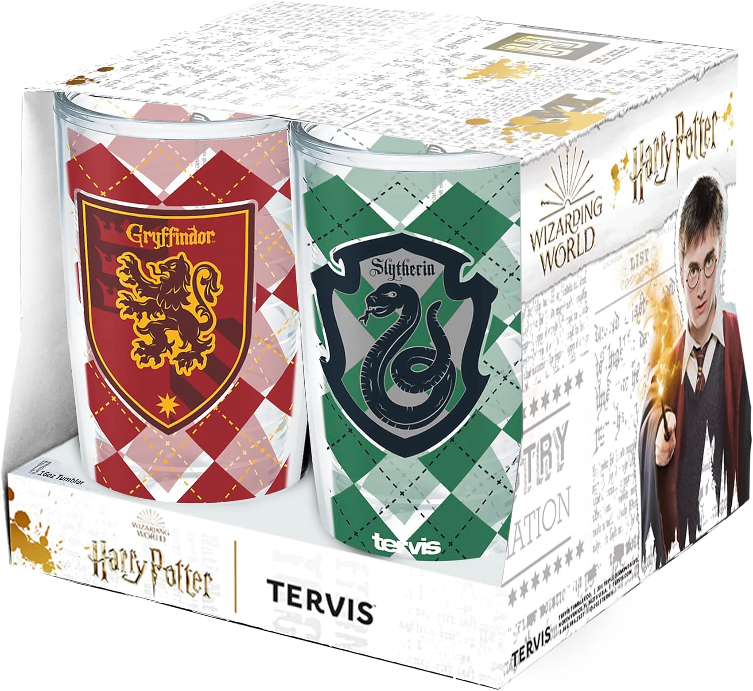 Tervis Harry Potter House Rules Made in USA Double Walled Insulated Tumbler Travel Cup Keeps Drinks Cold & Hot, 16oz - 4pk, Assorted - Image 2
