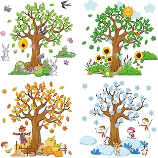 Teling 239 Pcs Season Tree Classroom Bulletin Board Decor Spring Summer ...