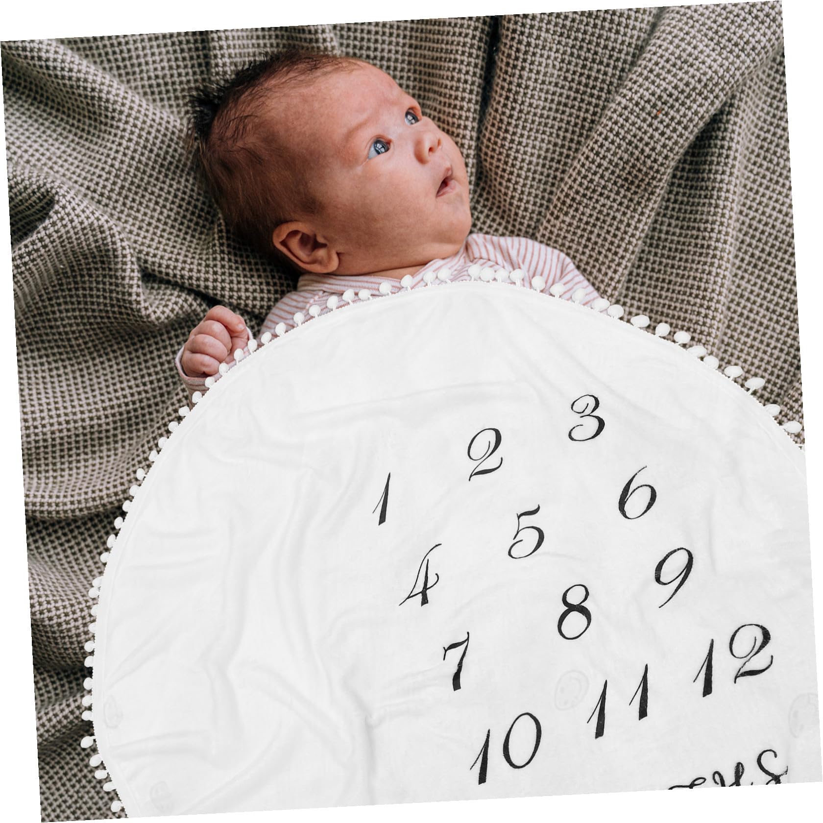 Vaguelly Manta para Bebés Recién Nacidos de Franela en Color Claro Diseño de Lunares para Fotografía y Shower, Envoltura Espaciosa y Cómoda para Niñas