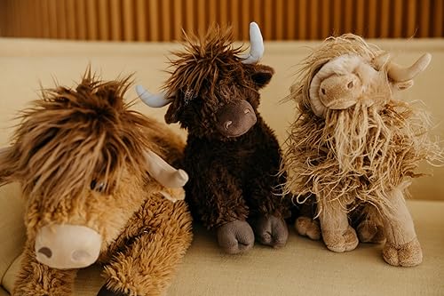 Miniatura 2 de The Petting Zoo Floppy - Peluche de vaca de las tierras altas, regalos para niños, animales salvajes de la vida silvestre Onez, juguete de peluche