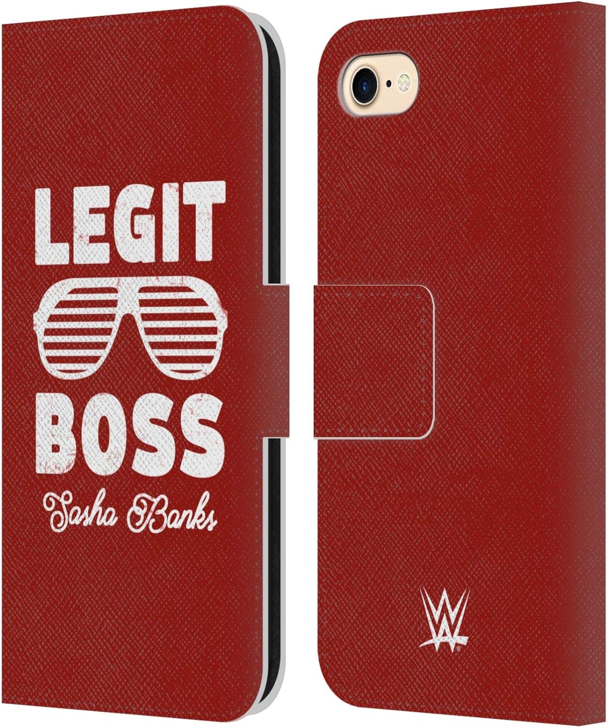 Head Case Designs Officially Licensed WWE Vintage Sasha Banks Leather Wallet Case Compatible with Apple iPhone 7/8 / SE 2020 & 2022