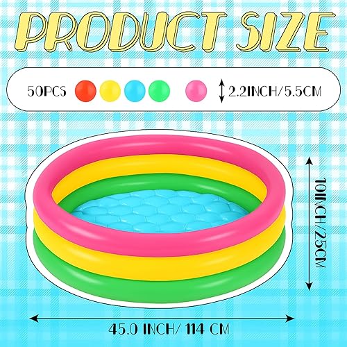Miniatura 9 de Piscina infantil inflable para bebés con 50 bolas, piscinas inflables para playa, juegos acuáticos, patio trasero, suministros de fiesta de verano