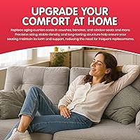 Vista 2 de FOAMYFOAM Alta densidad de 4 pulgadas de grosor, 24 pulgadas de ancho, 72 pulgadas de largo espuma de tapicería, reemplazo de cojín