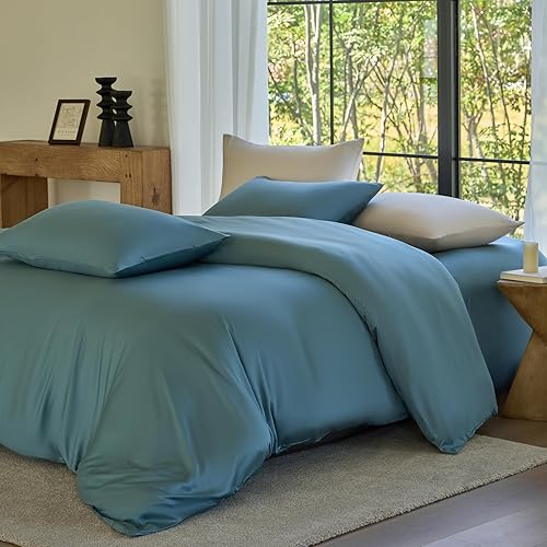 Miniatura 10 de SIJO AiryWeight - Funda de edredón Tencel, 100% lyocell derivado de eucalipto, suave como la mantequilla, las mejores sábanas refrescantes según