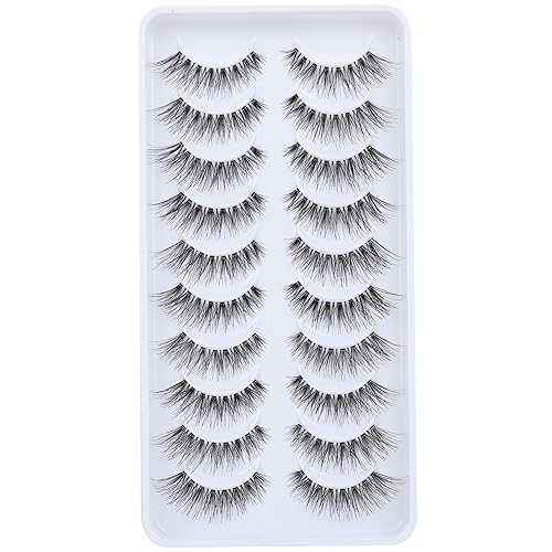 Pestañas postizas naturales, suaves y con volumen, paquete de 10 pares de Newcally, Classic