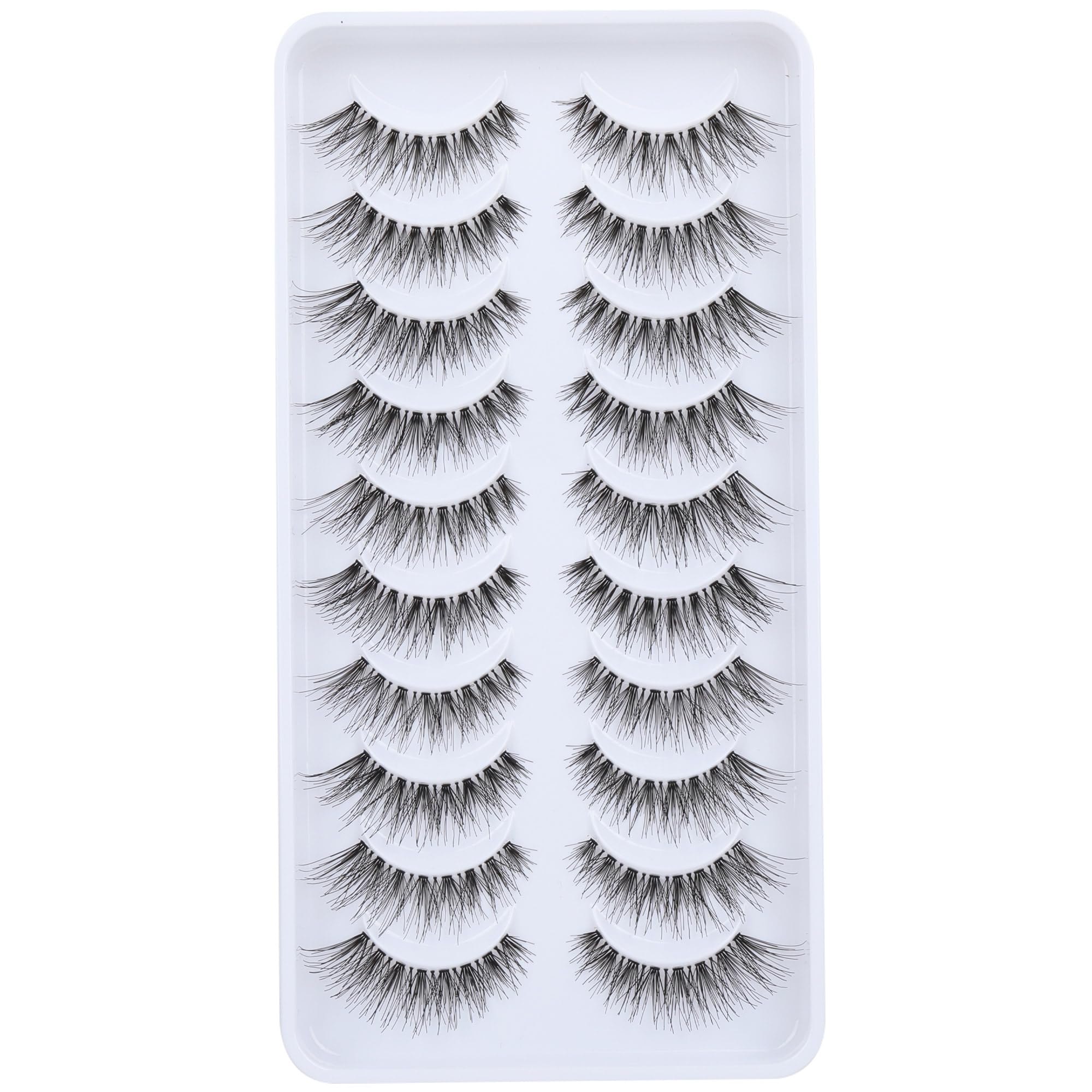 Lashes Natural Wispy False Eyelashes Cat Eye Lashes Hand-Knotted Soft Light Volume Fake Lashes Multipack