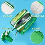 Sac de toilette Dinosaure - Sac de toilette de voyage Garçons Enfants Articles de toilette Sac de voyage pour le camping Voyage Accueil imperméable Portable Boys Dopp Kit pour Noël Cadeau Organisateur avec la poche Mesh