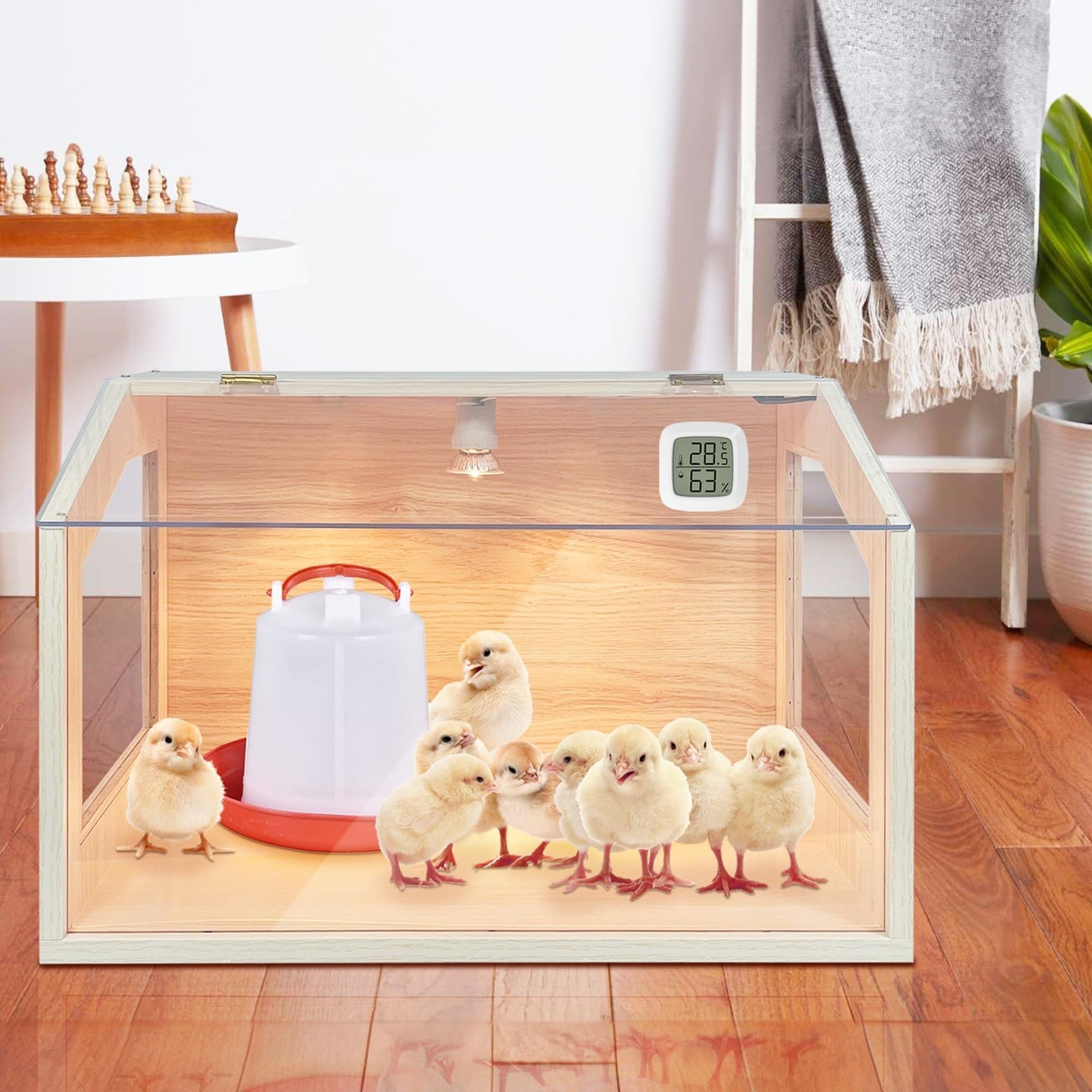 Caja criadora para pollitos, Caja criadora inteligente para 20 pollitos, Caja criadora para pequeños, ideal para animales pequeños como pollos, patos, codornices, hámsteres y lagartos