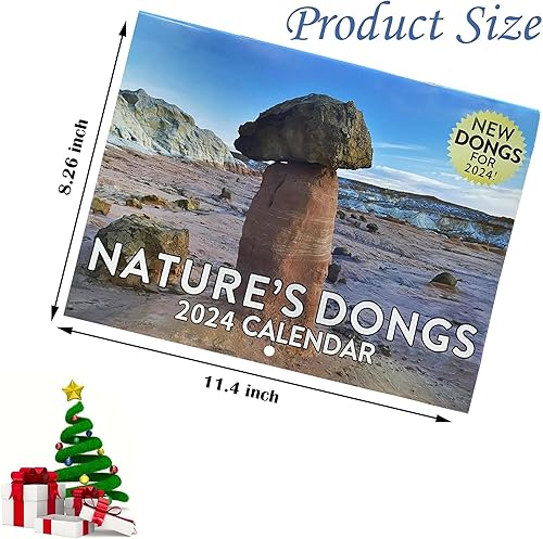 Miniatura 2 de Calendario de pared divertido 2024  Nature's Dongs, calendario creativo de bromas 2024, 8.5 x 11 pulgadas (abierto), regalos de Navidad, regalos de
