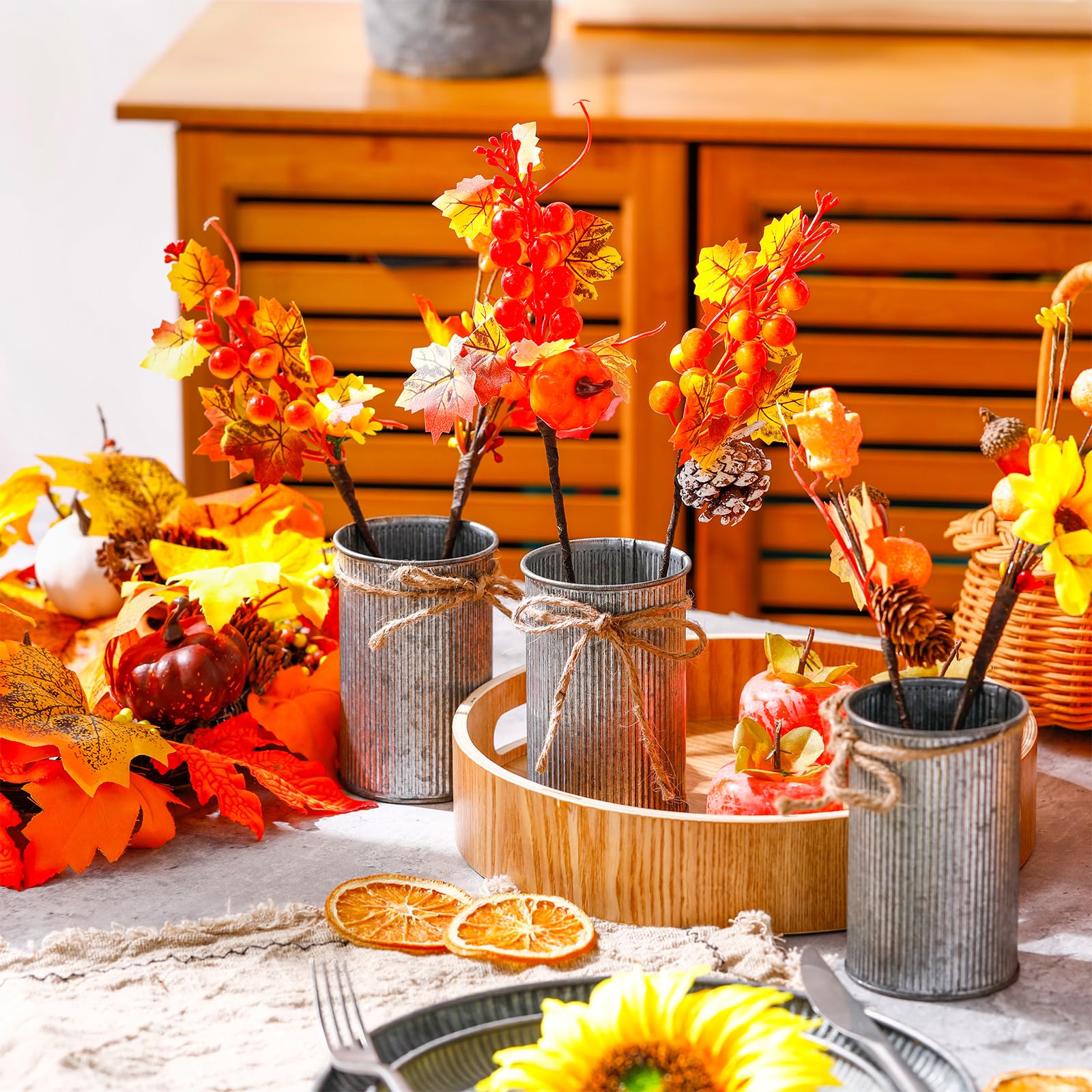 Amazon.com: Zeyune 3 Sets Fall Thanksgiving Table Centerpiece