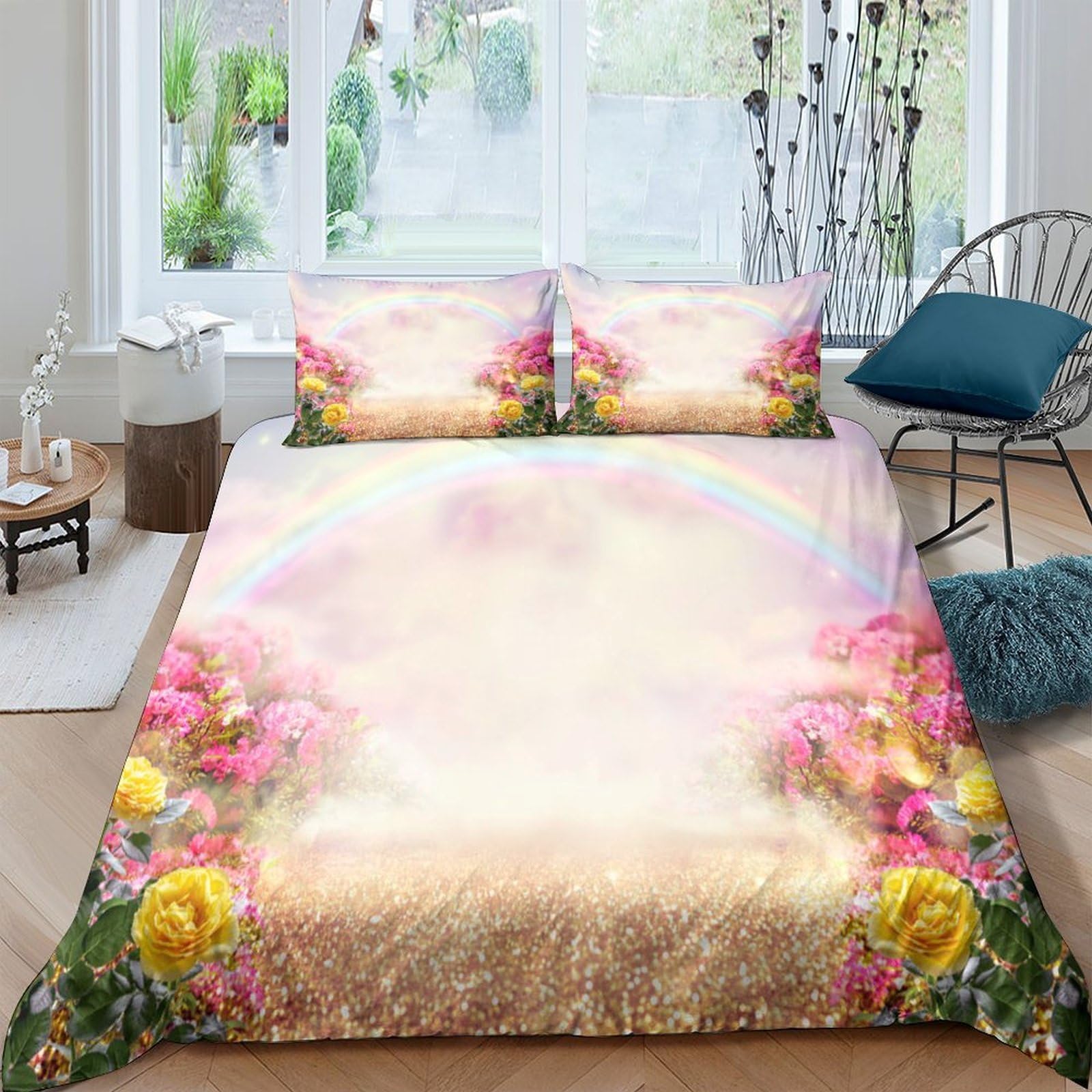Housse de couette starfish 135x200 microfibre 3 pièces pour lit simple