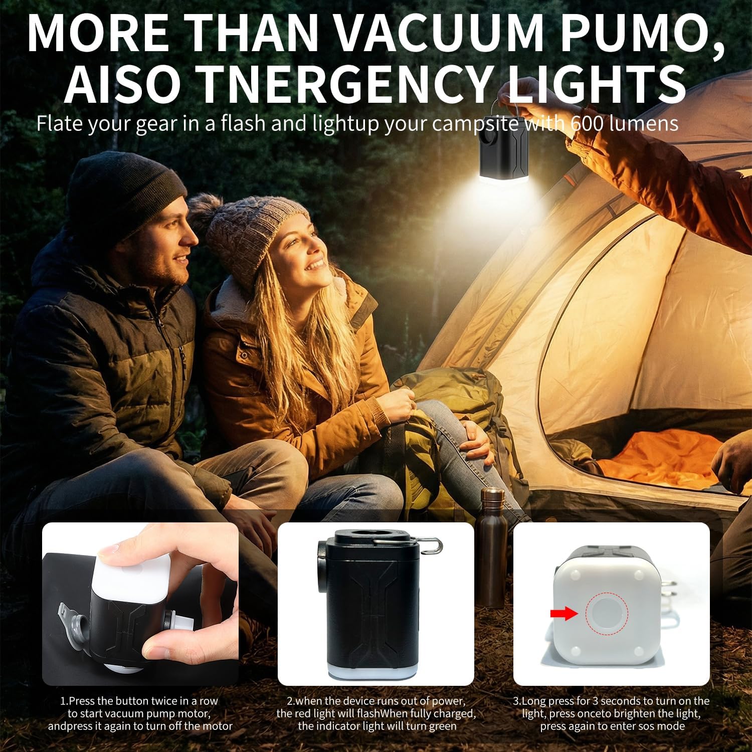 Cusangel travel vacuum bags with pump,18L with Pump Included,Vacuum Sealed bag for Luggage and Backpacks (External pump bags 2pack)