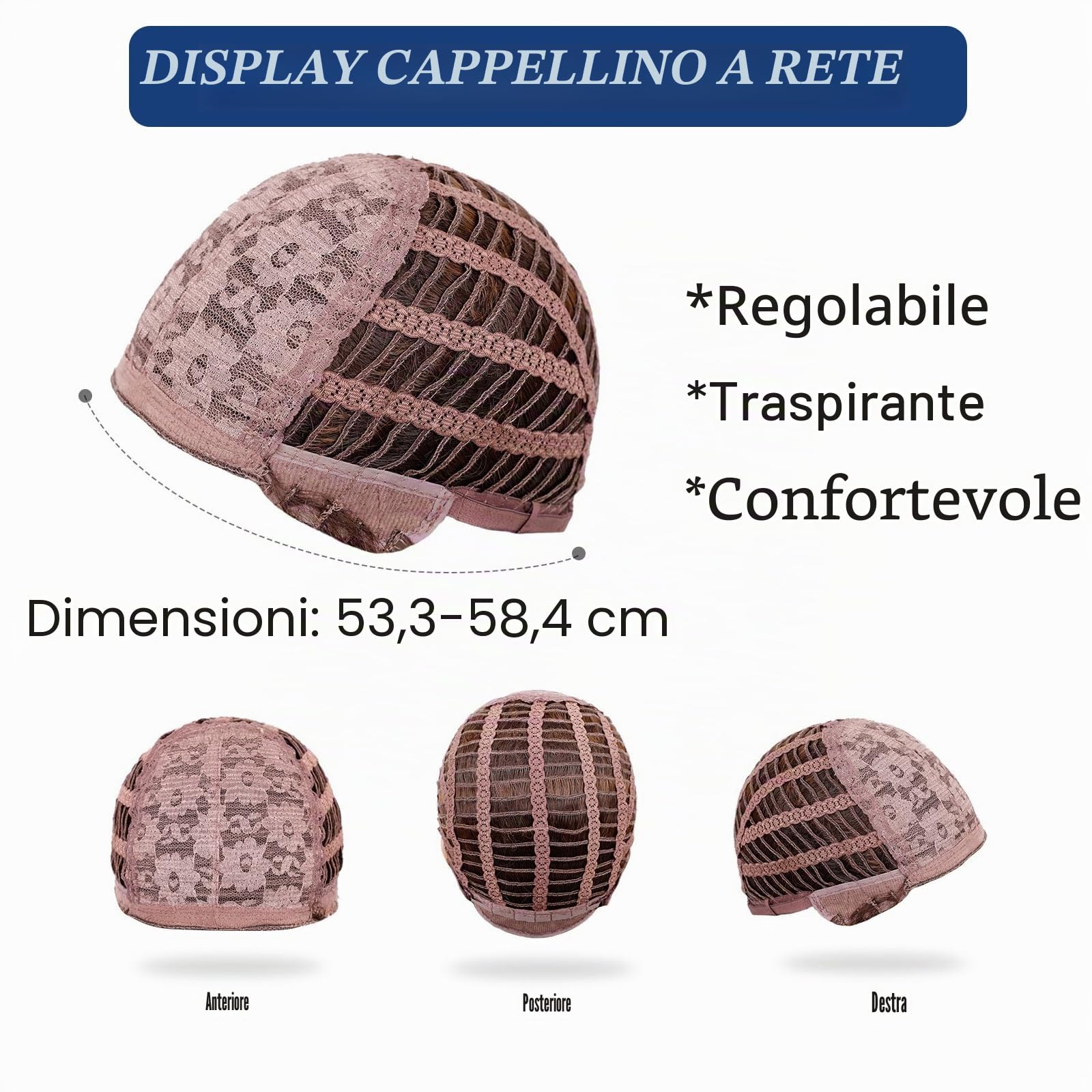 HAIRCUBE Parrucca Donna 16 Pollici Auburn con Tenda Bangs Sintetica Onda per Uso Giornaliero e Cosplay