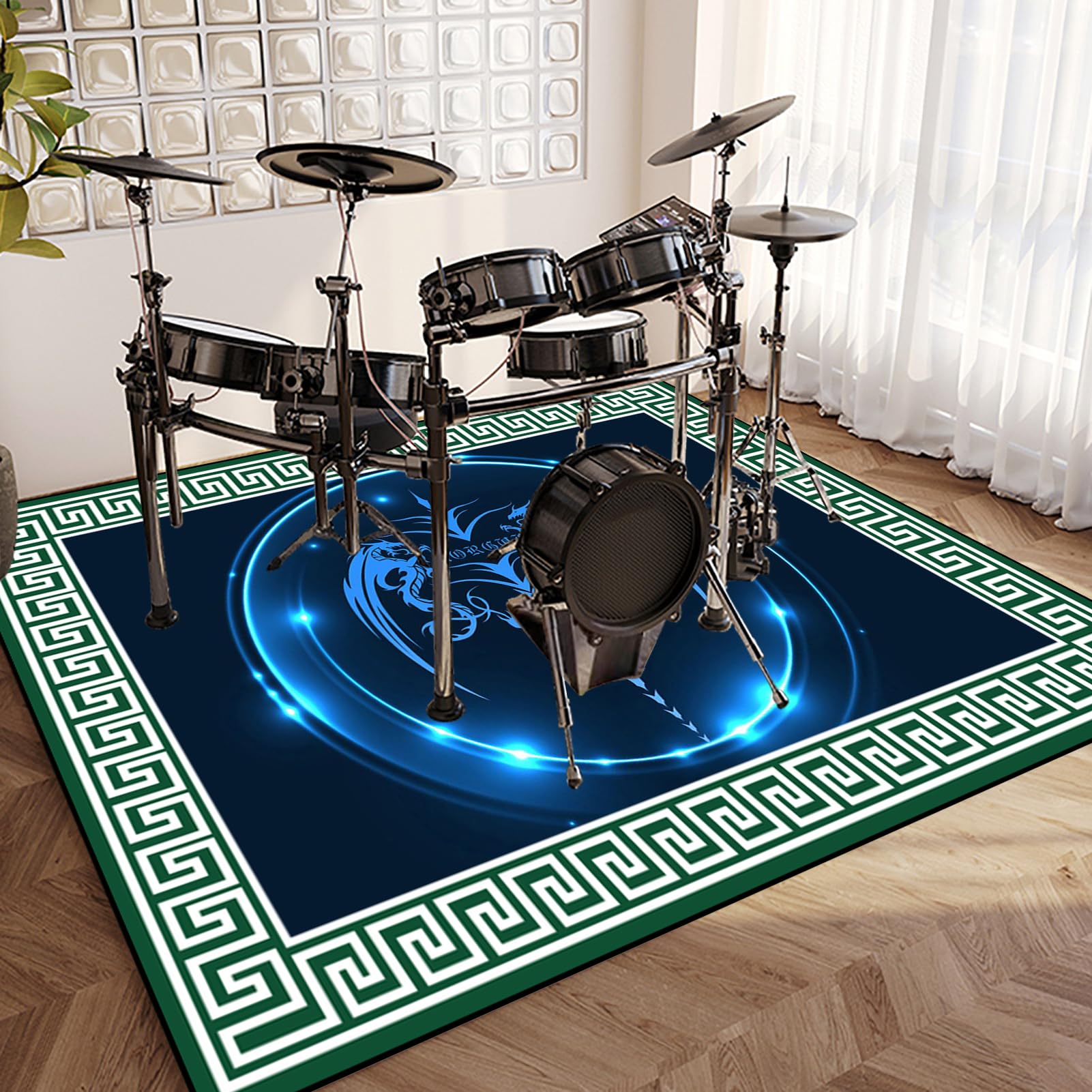 Tappeto Per Batteria JaevKwzy - 120x100cm Antiscivolo E Insonorizzato - Foto 2